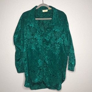 Vintage Victorias Secret Green Pajamas sz‎ Sm